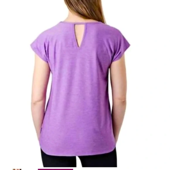 EUC TUFF ATHLETICS Lightweight Keyhole Long T-shirt Purple Pansy Color - Picture 2 of 8